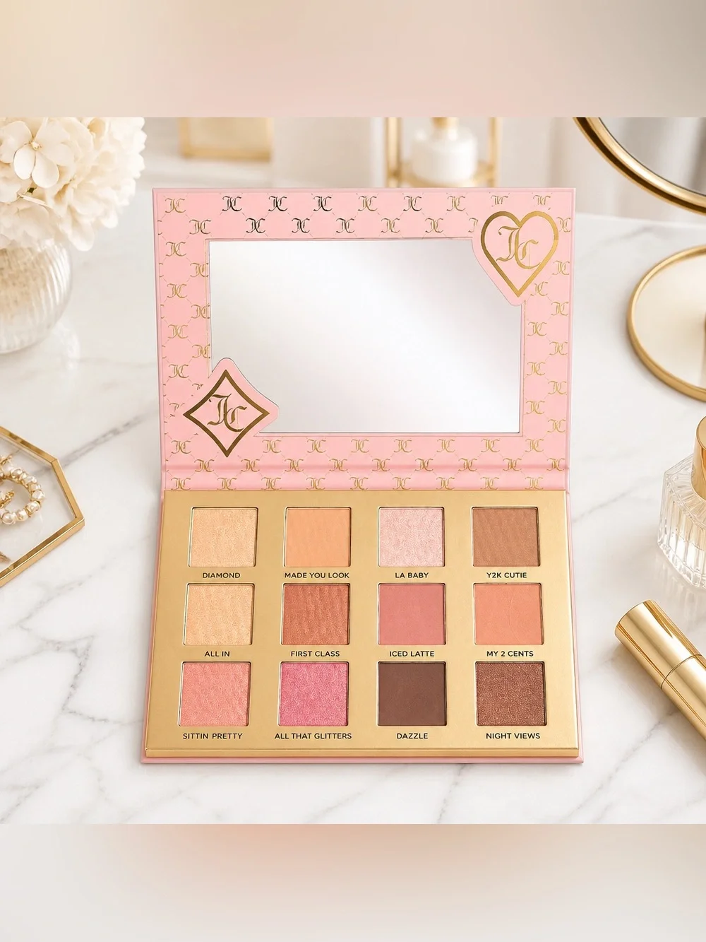 Juicy Couture Eyeshadow Palette 12 Shade Pink Neutral Makeup Palette